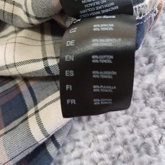 Kuhl Womens Tess Flannel Long Sleeve Shirt Snap Button Sz L Corduroy Cuffs Gorpc - Picture 8 of 13